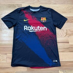 Dark blue, athletic material, medium nike dri-fit, soccer jersey, Rakuten Beko